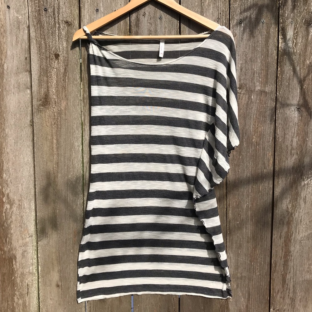 Striped Asymmetrical Dress